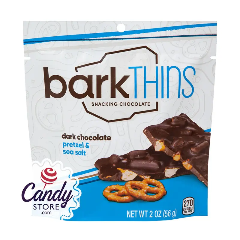 Bark Thins Dark Chocolate Pretzel 2oz Pouch - 24ct