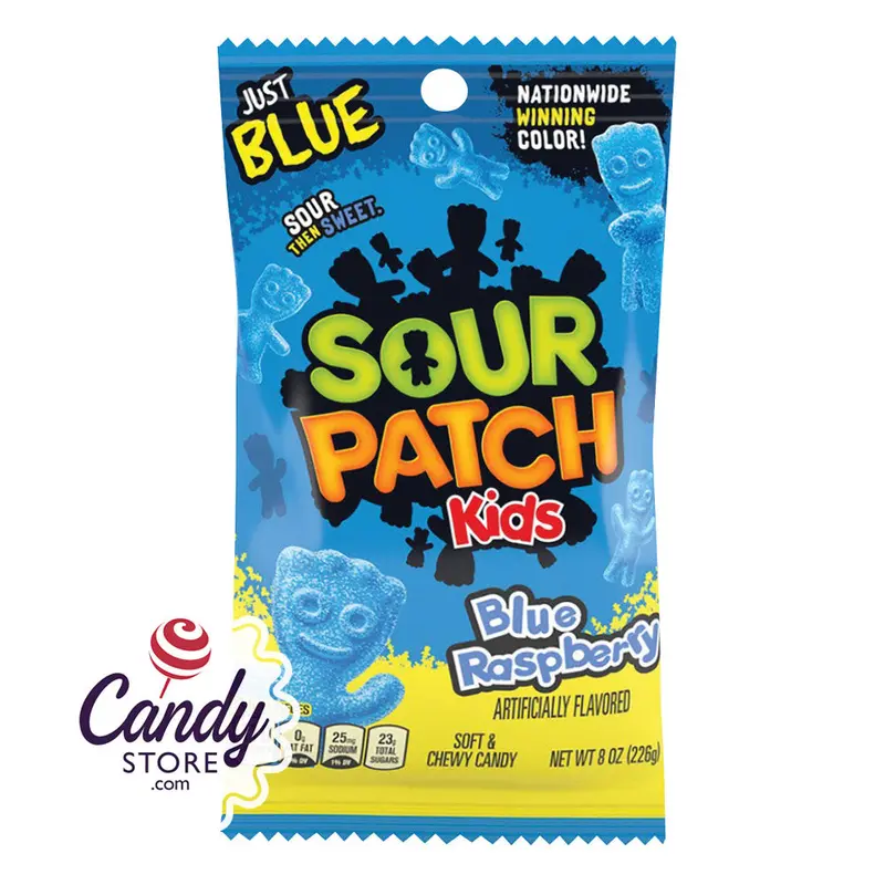 Blue Sour Patch Kids Peg Bags - 12ct