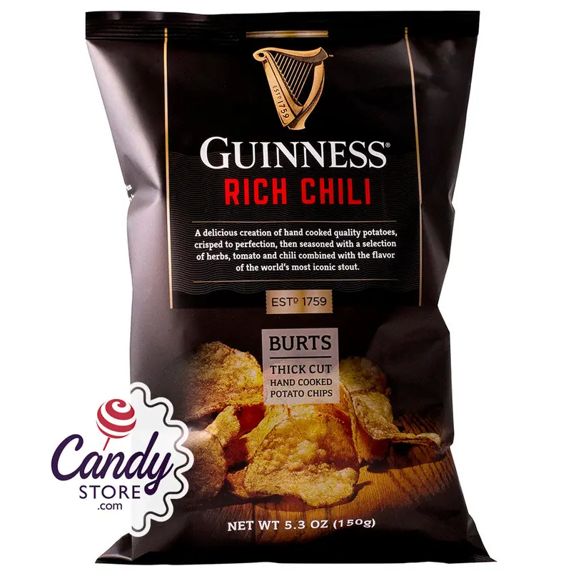 Burts Guinness Rich Chili Chips 5.3oz Bags - 10ct