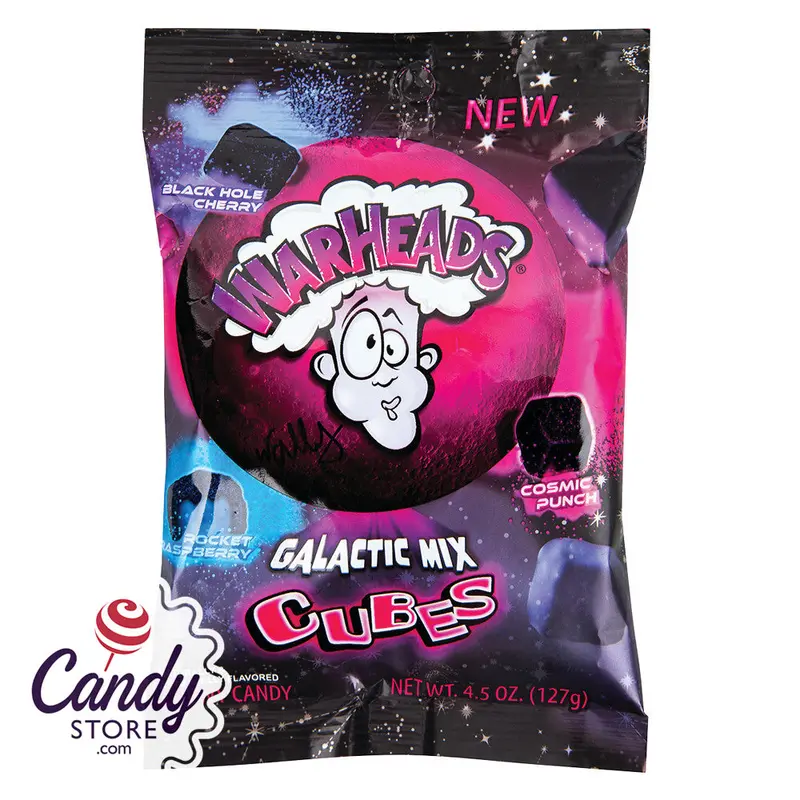 Warhead Galactic Cubes Sour Candy - 12ct Peg Bags