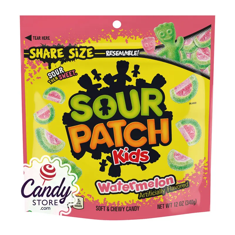 Watermelon Sour Patch Candy - 12ct Pouches