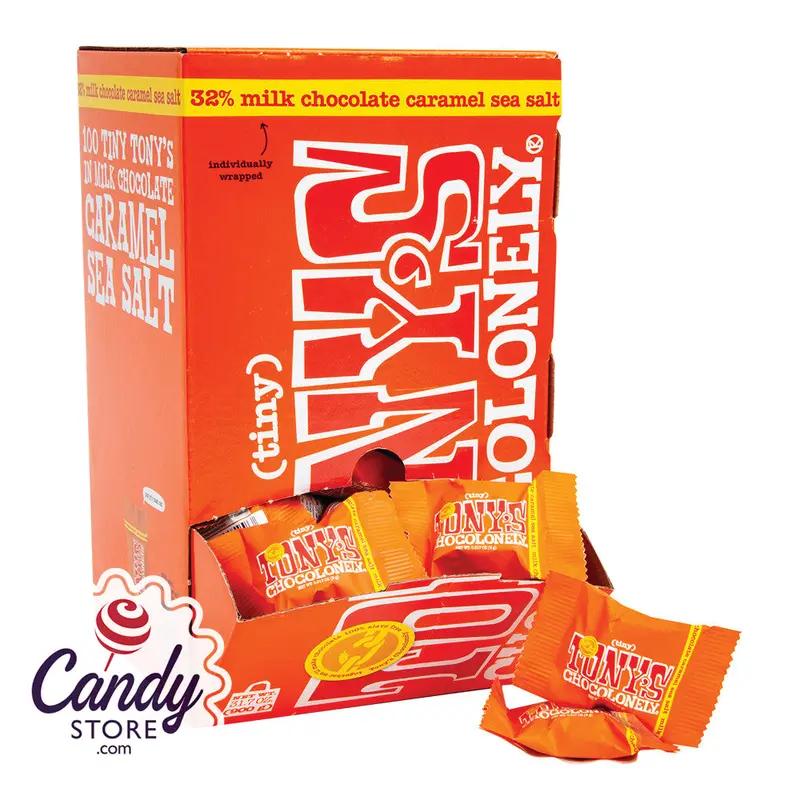Tony's Chocolonely Milk Chocolate Caramel Sea Salt Tinys - 100ct Bars