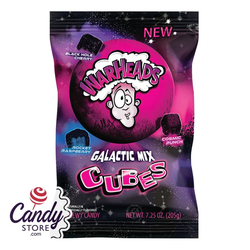 Warheads Galactic Cubes Candy Bags - 8ct