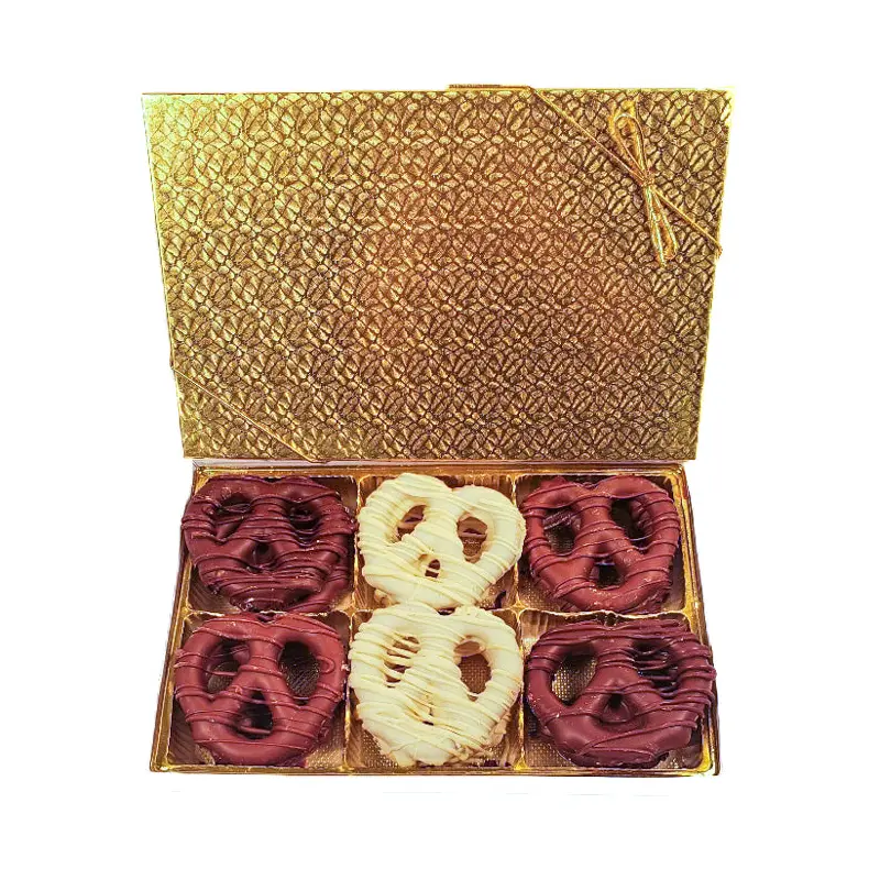 12 oz Milk, Dark and White Chocolate Covered Pretzels