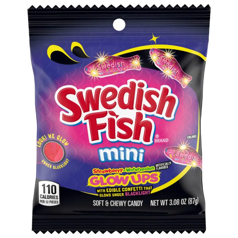 Swedish Fish Mini Glow Ups 8oz