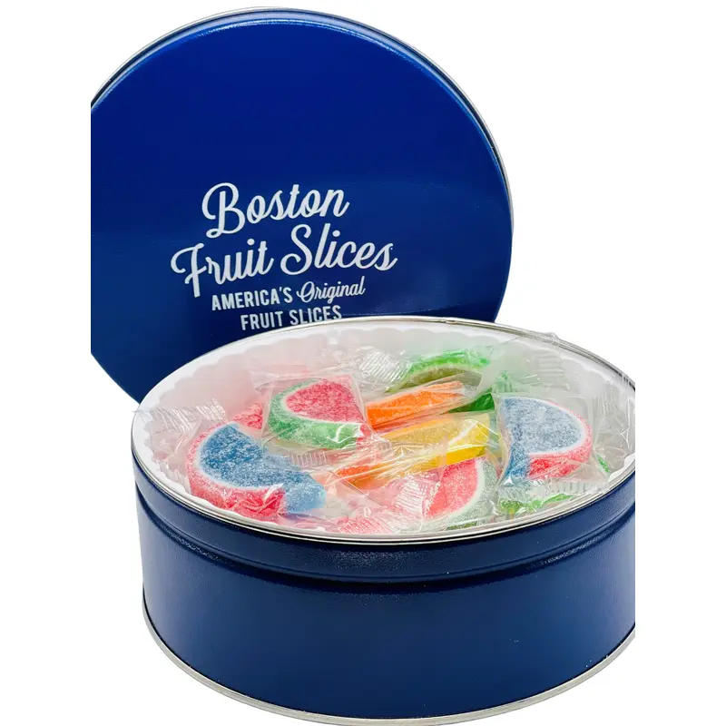 Gift Tin - 1 1/2 Lbs Individually Wrapped - Assorted Fruit Slices