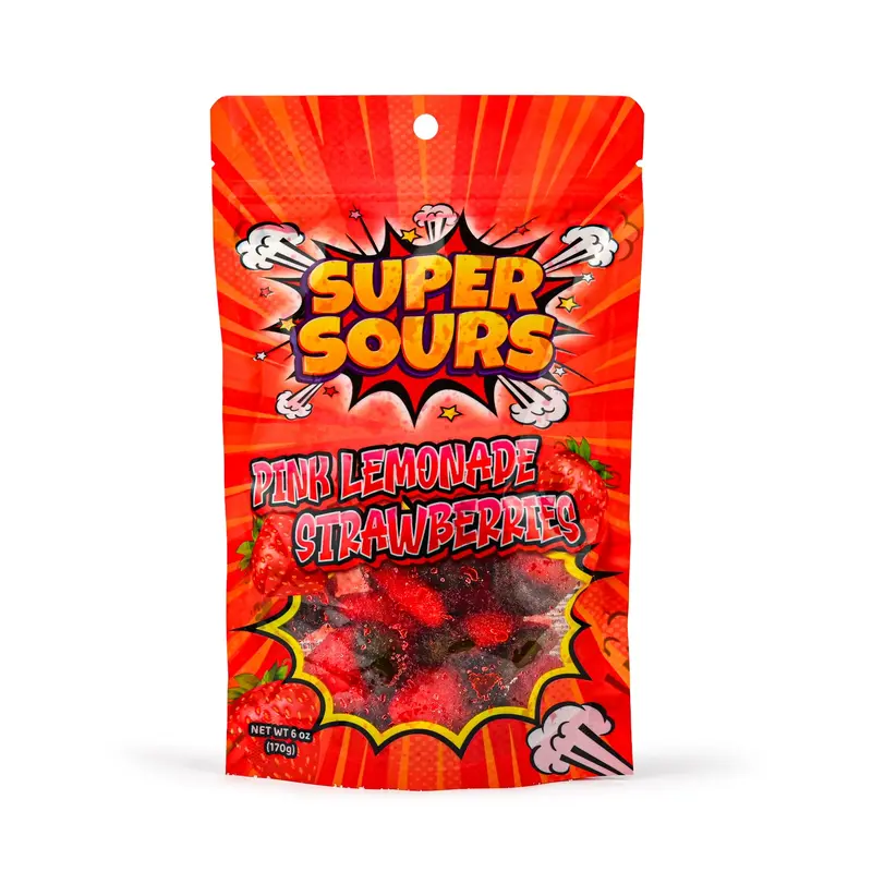Super Sours Pink Lemonade Strawberries