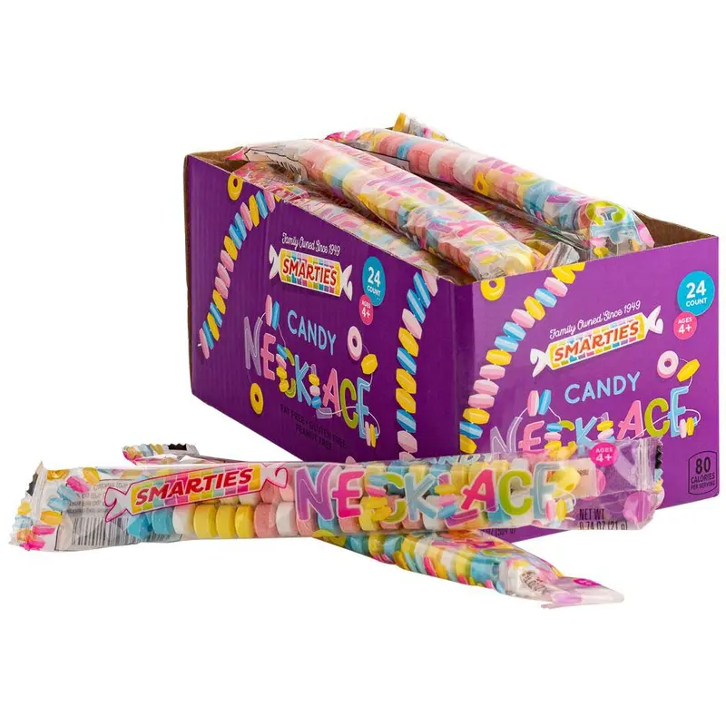 CANDY NECKLACES BOX of 24 WRAPPED