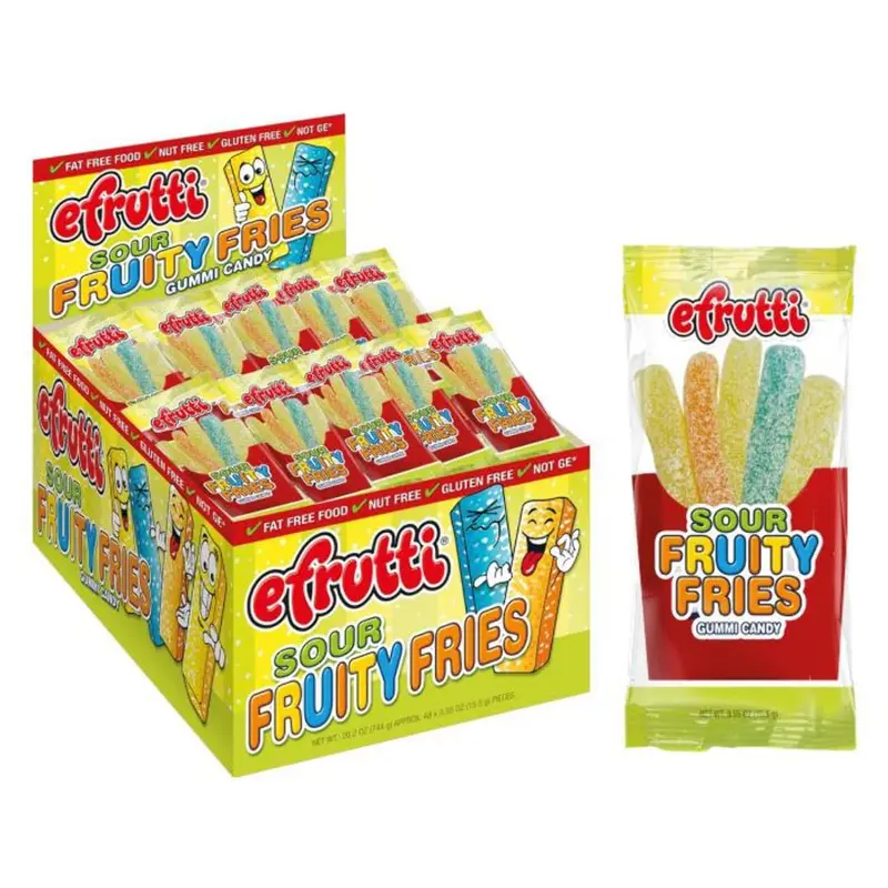 Efrutti Sour Gummy Fruity Fries 36 ct.