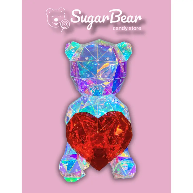 Glowing Hearts Delight: LED Bear Valentine's Gift