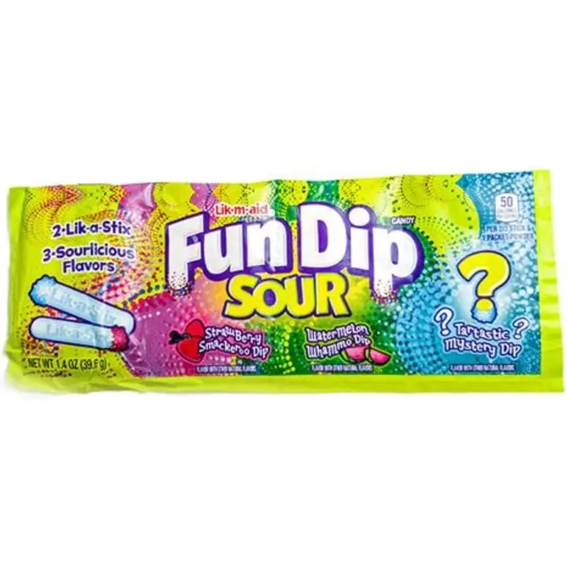 Lik-A-Aid Sour Fun Dip 24 ct.