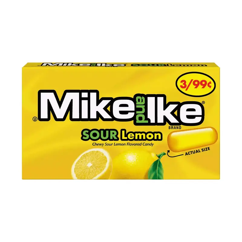 Mike and Ike Sour Lemon 0.78 oz. Box 24 ct.