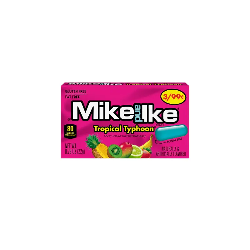 Mike and Ike Tropical Typhoon 0.78 oz. Box 24 ct.