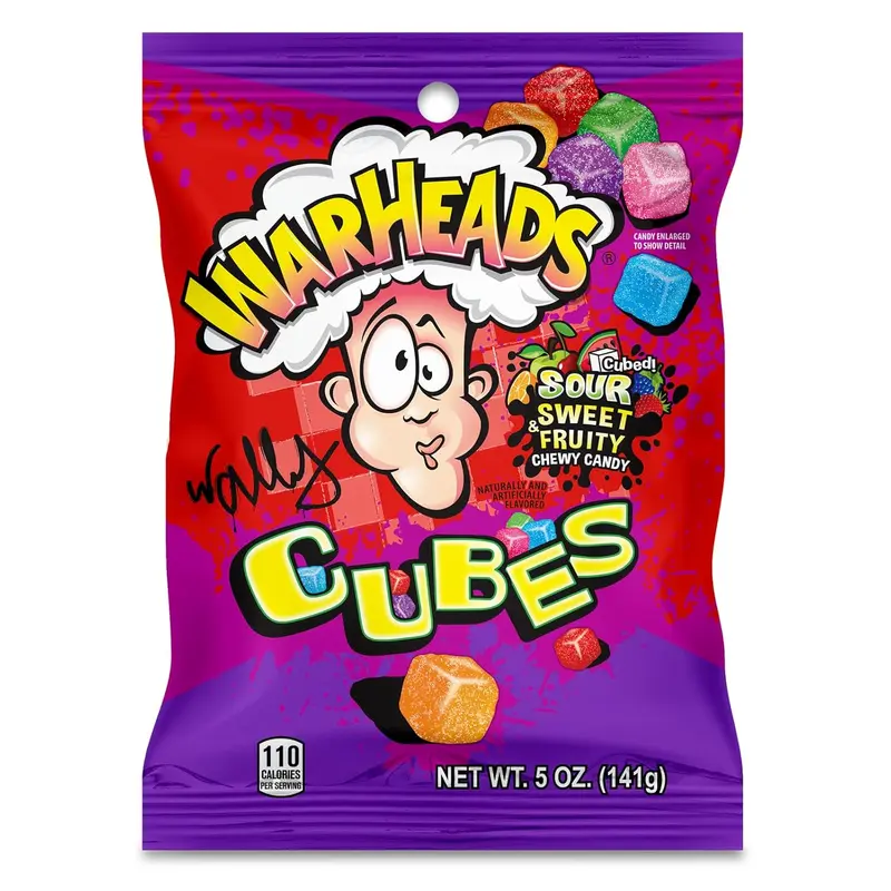 Warheads Chew Cubes 5 oz.