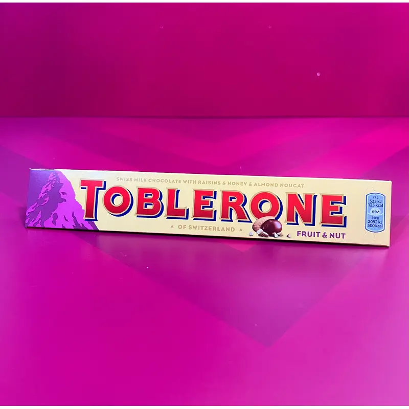 Toblerone Fruit and Nut: A Swiss Masterpiece of Sweet Delights 20 ct. Box