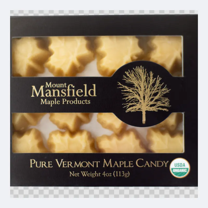 Mt. Mansfield Organic Maple Candy Box 12 count