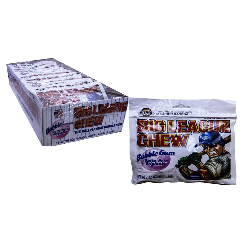 Big League Chew Original Gum 2.1oz Pack or 12 Count Box