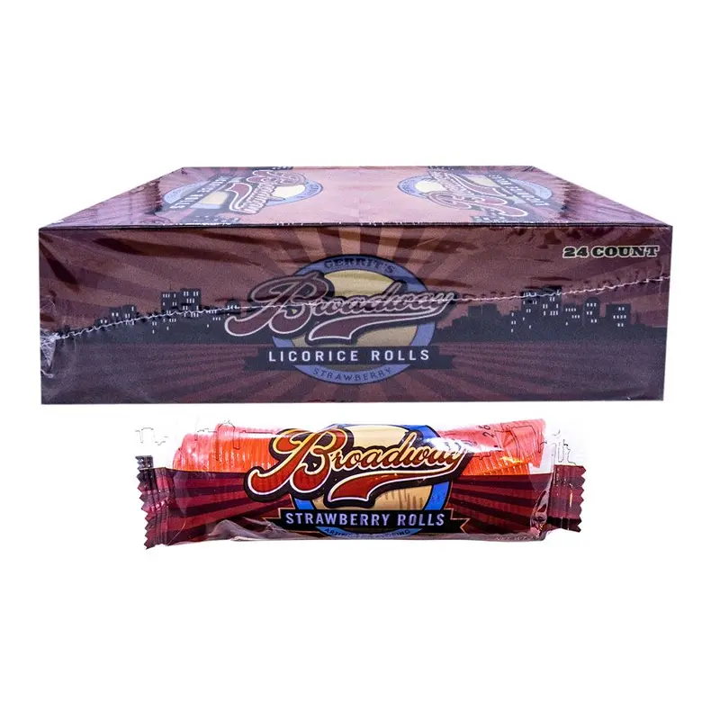 Broadway Strawberry Licroice 2oz Roll or 24 Count Box