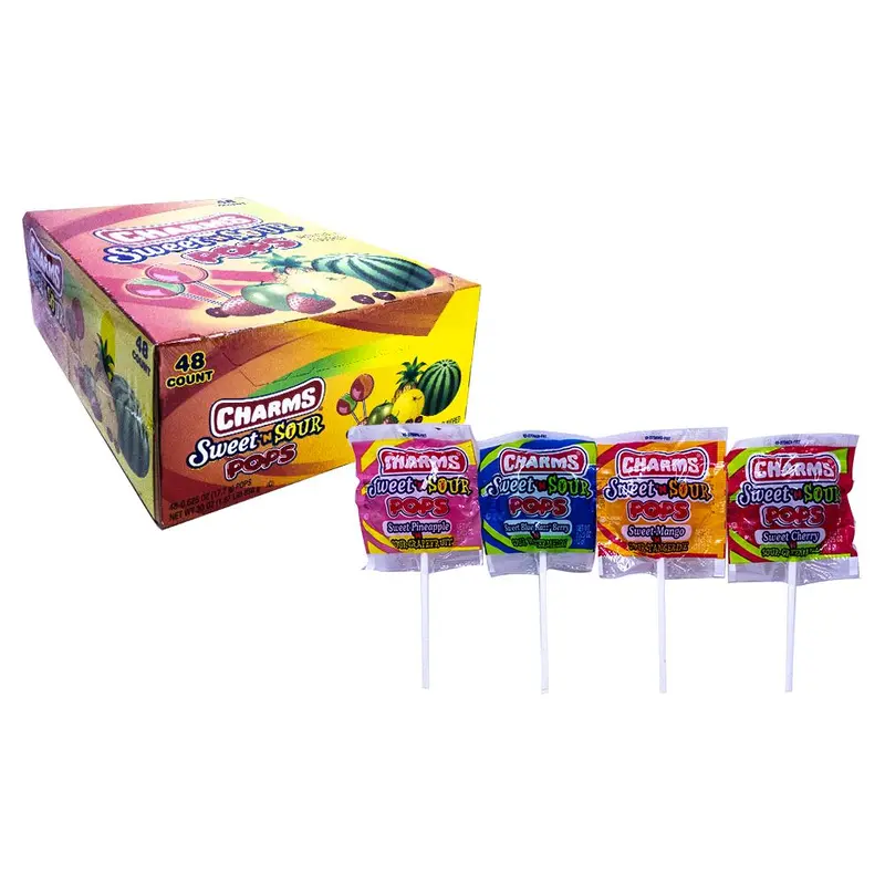Charms .625oz Sweet n Sour Pops 48 Count Box