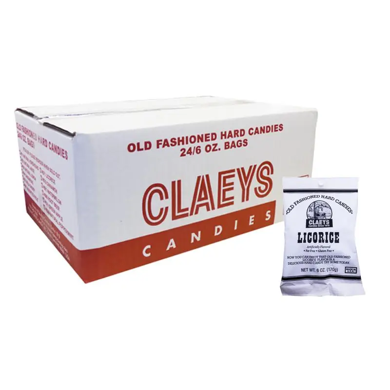 Claeys Candy Licorice 6oz Bag or 24 Count Box