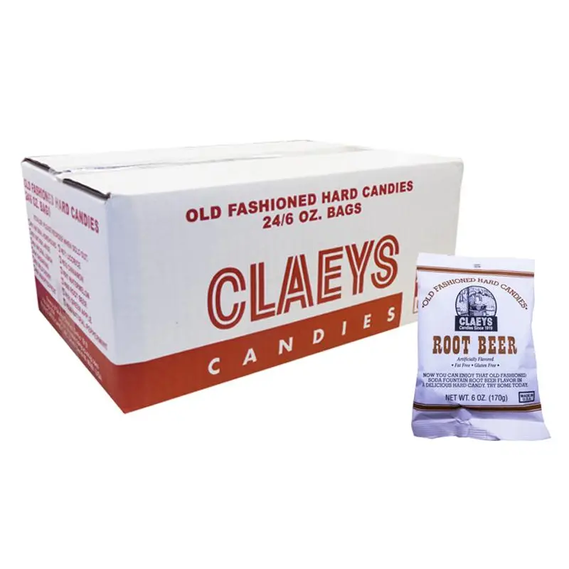 Claeys Candy Root Beer 6oz Bag or 24 Count Box