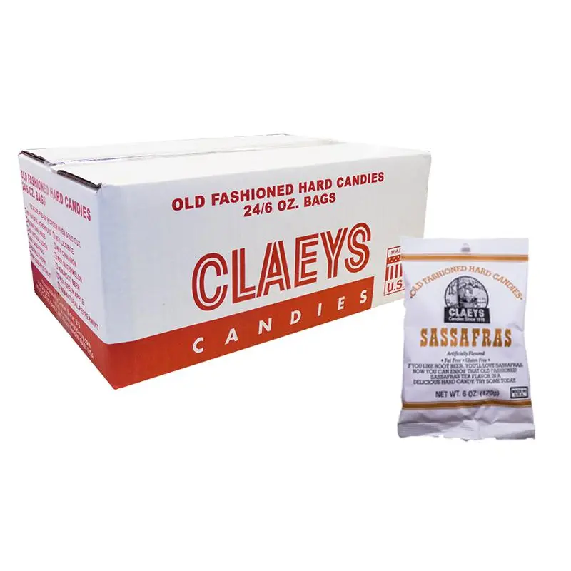 Claeys Candy Sassafras 6oz Bag or 24 Count Box