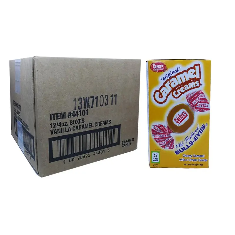 DISCONTINUED ITEM - Caramel Creams 3oz Theater Box or 12 Count Case