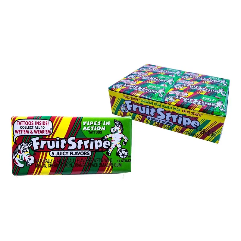 DISCONTINUED ITEM - Fruit Stripe Gum Regular 17 Stick or 12 Count Box