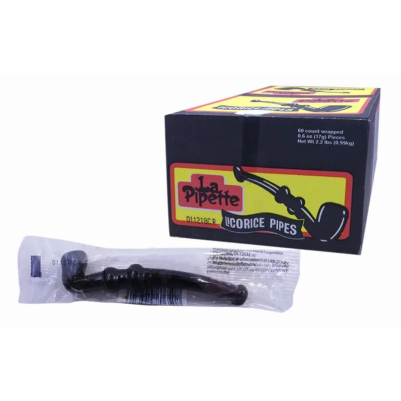DISCONTINUED ITEM - Licorice Pipe Black 17gr or 60 Count Box