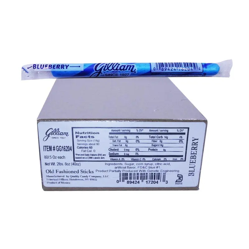 Gilliam .5oz Candy Sticks Blueberry 80 Count Box
