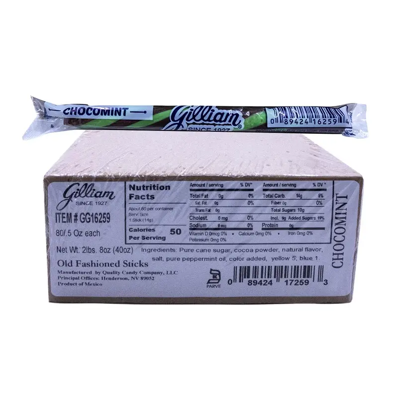 Gilliam .5oz Candy Sticks ChocoMint 80 Count