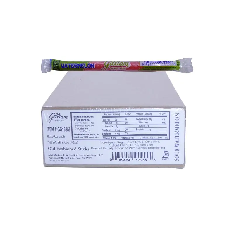 Gilliam .5oz Candy Sticks Sour Watermelon 80 Count