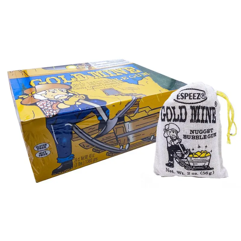 Gold Mine Gum 2oz Pack or 24 Count Box