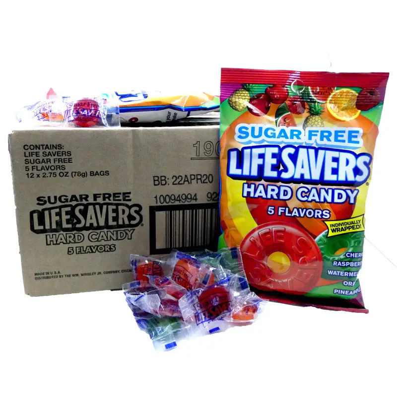 DISCONTINUED ITEM - Life Savers Sugar Free Five Flavor 2.75oz Bag or 12 Count Box