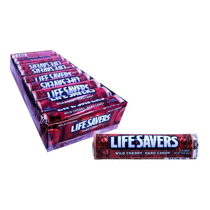 DISCONTINUED ITEM - LifeSavers Roll Wild Cherry 1.14oz Roll or 20 Count Box