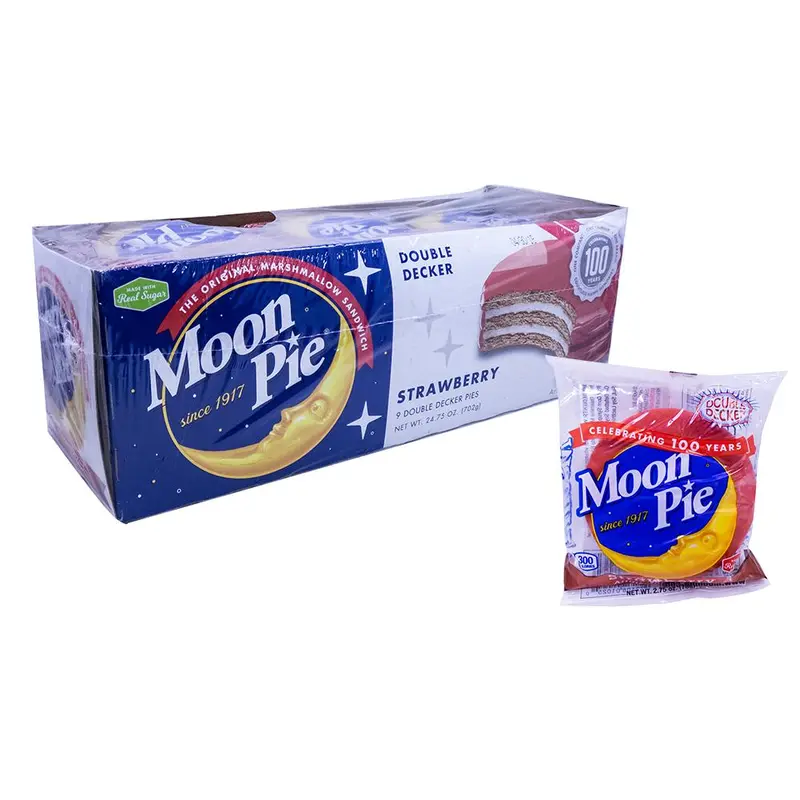DISCONTINUED ITEM - Moon Pie Double Decker Strawberry 2.75oz or 9 Count Box
