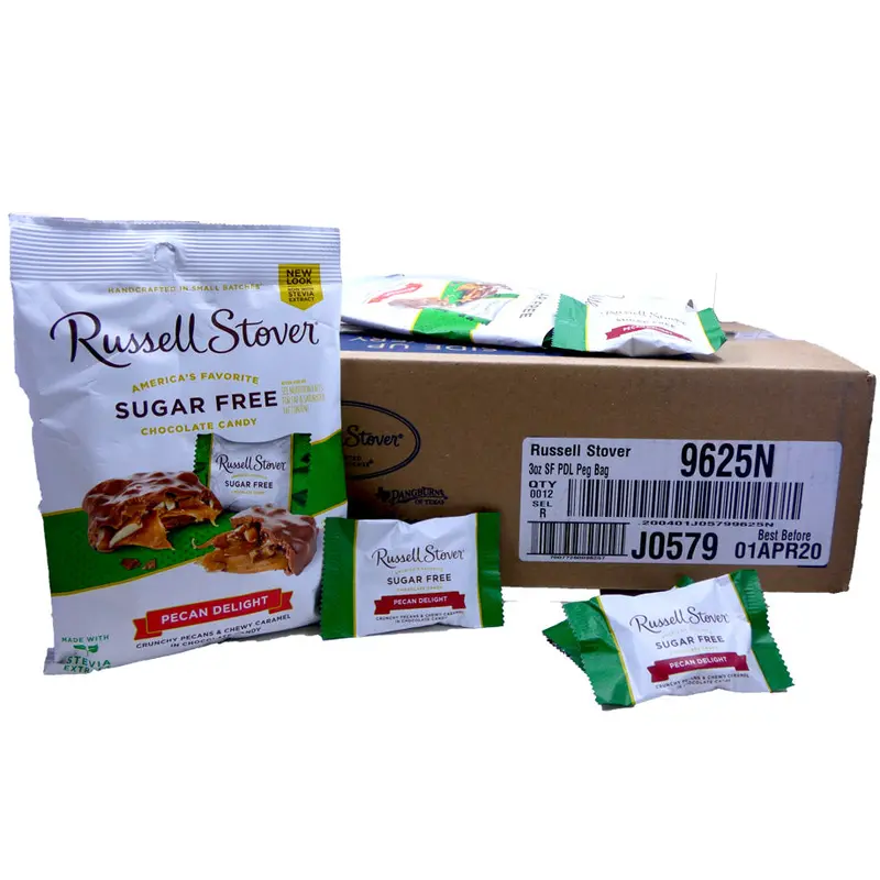 DISCONTINUED ITEM - Russell Stover Sugar Free Pecan Delight 3oz Bag or 12 Count Box