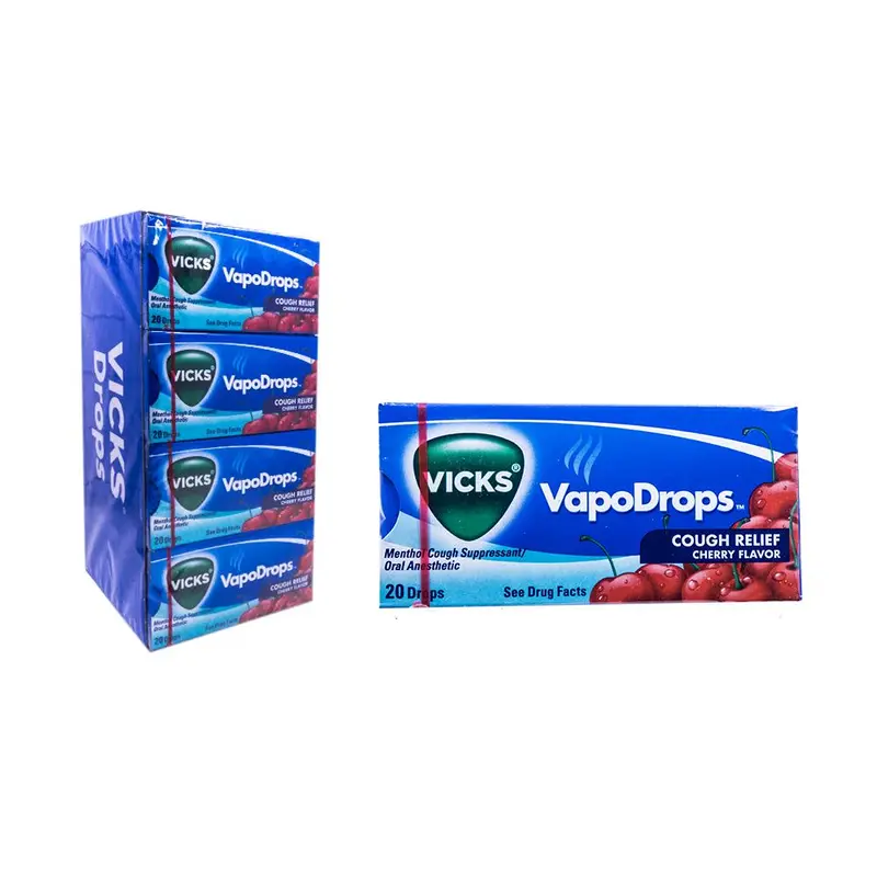 DISCONTINUED ITEM - Vick's Cough Drops Cherry 20 Piece or 20 Count Box