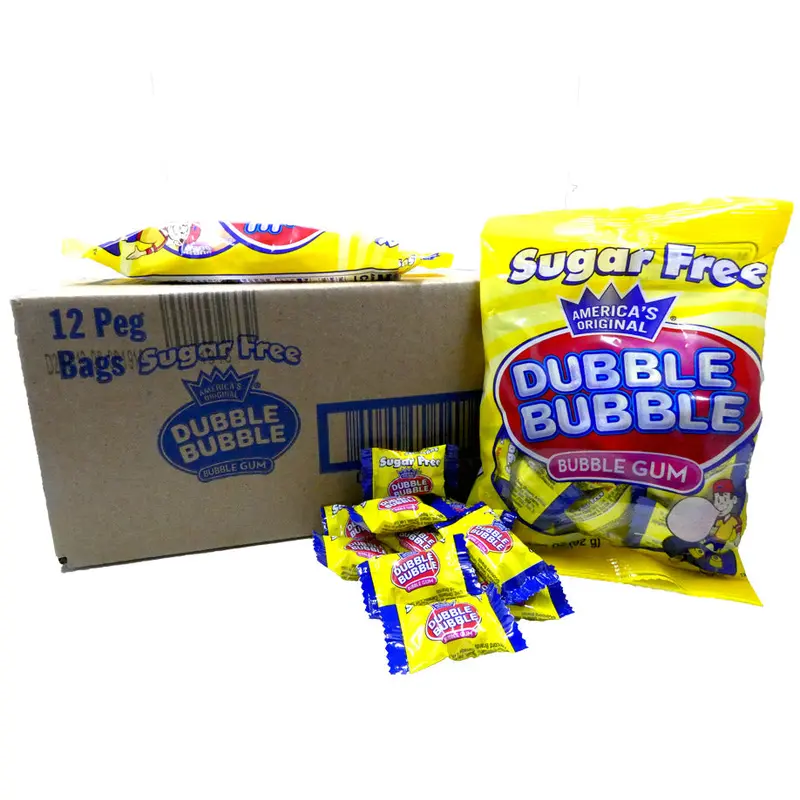 Dubble Bubble Gum Sugar Free 3.25oz Bag or 12 Count Box