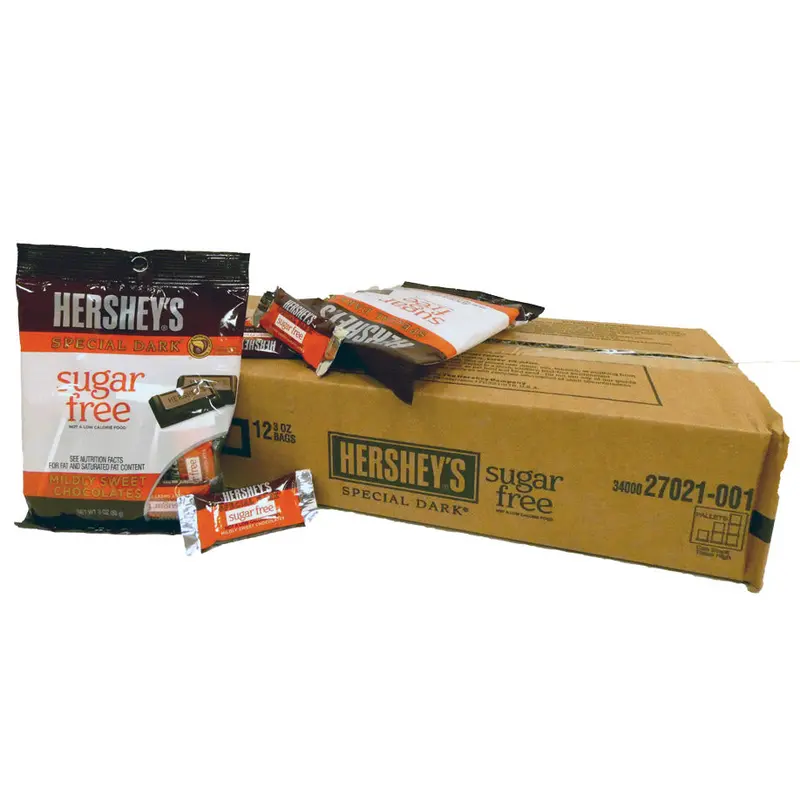 Hershey's Sugar Free Special Dark Chocolate Miniatures 3oz Bag or 12 Count Box