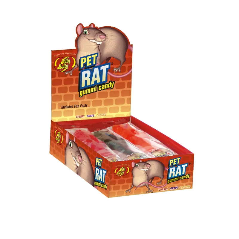 Jelly Belly Gummi Pet Rat 3oz Rat or 12 Count Box