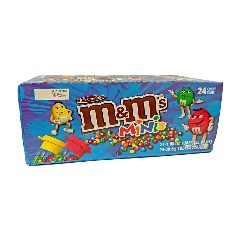 M & M Milk Chocolate 1.08oz Tube or 24 Count Box