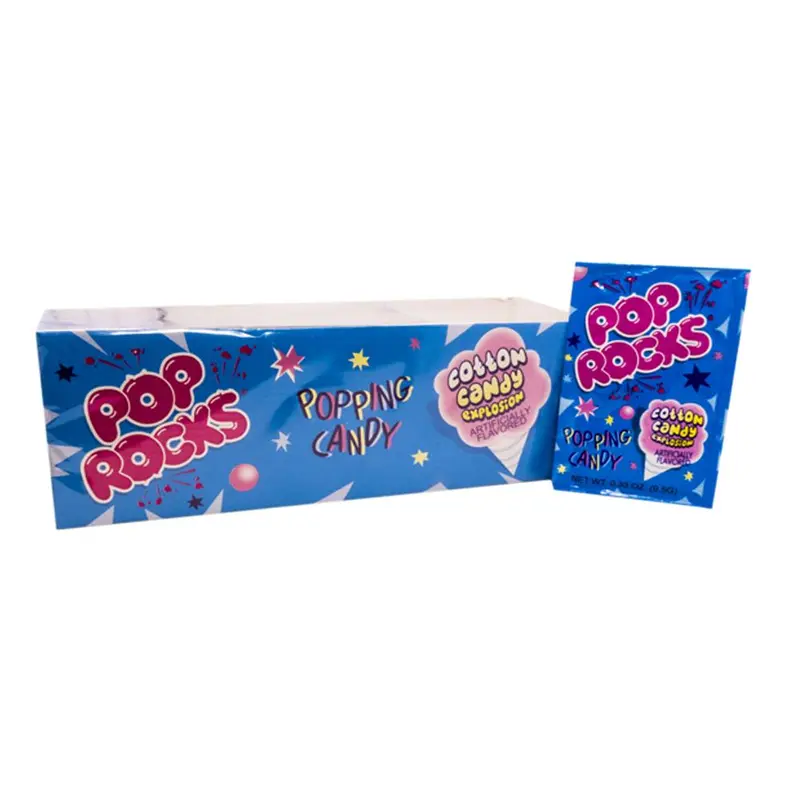 Pop Rocks Cotton Candy .33oz Pack or 24 Count Box