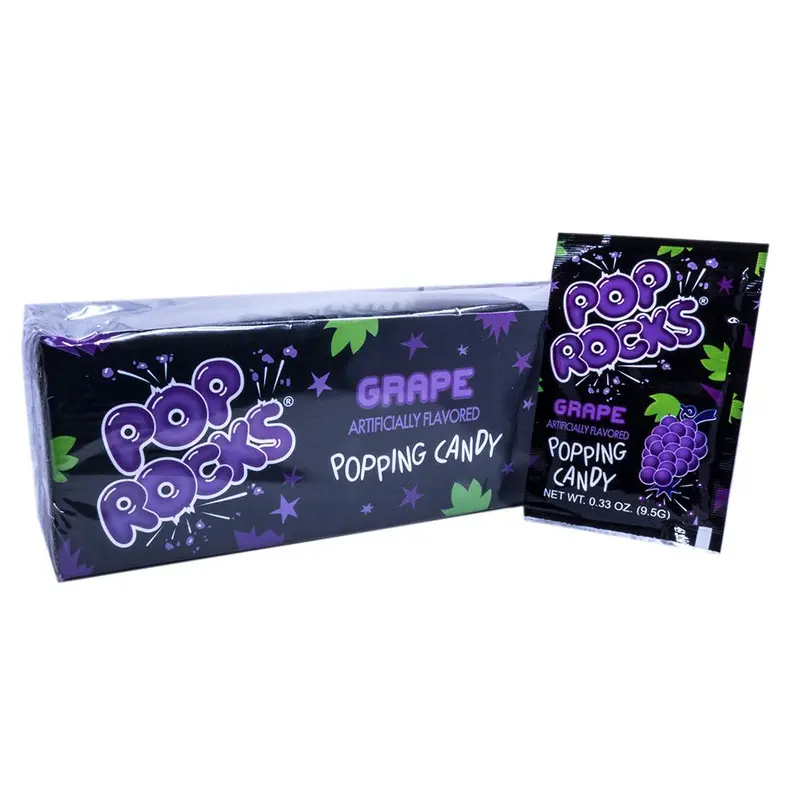 Pop Rocks Grape .33oz Pack or 24 Count Box