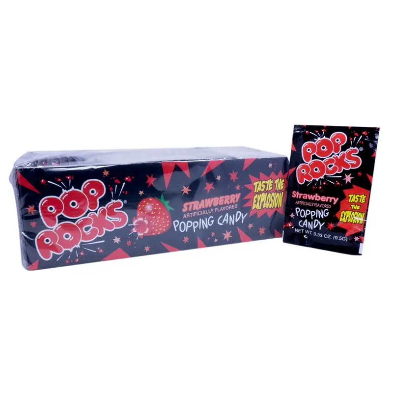 Pop Rocks Strawberry .33oz Pack or 24 Count Box
