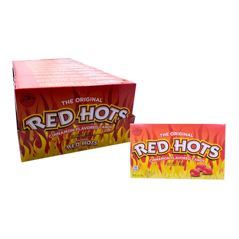 Red Hots 5.5oz Theater Box or 12 Count Case