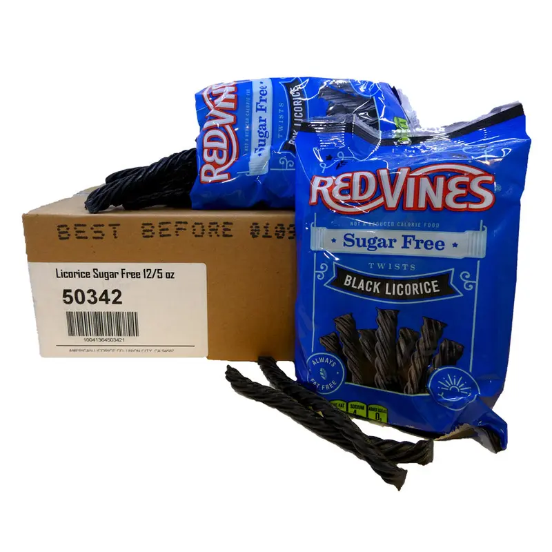 Red Vines Licorice Sugar Free Black 5oz Bag or 12 Count Box