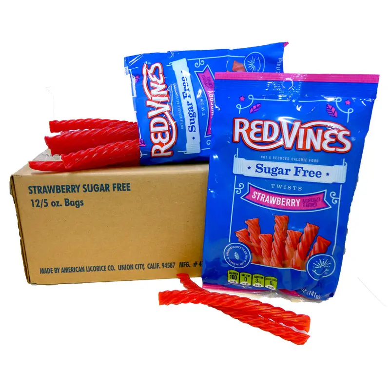 Red Vines Licorice Sugar Free Strawberry 5oz Bag or 12 Count Box