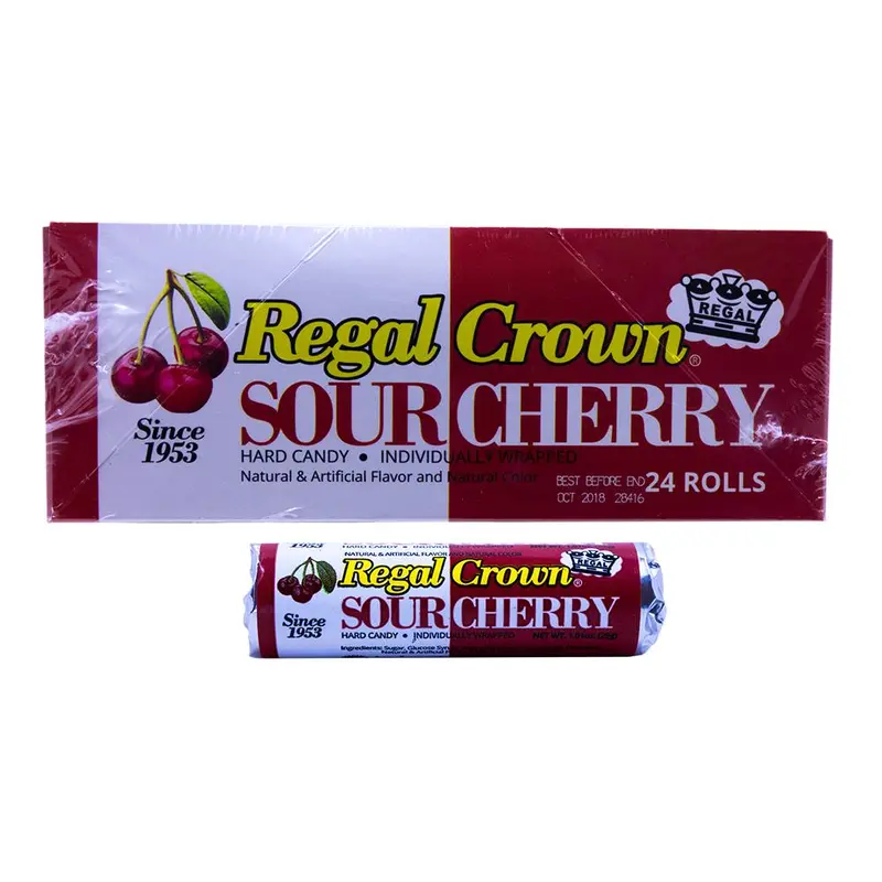 Regal Crown Sour Cherry 1.01oz Roll or 24 Count Box