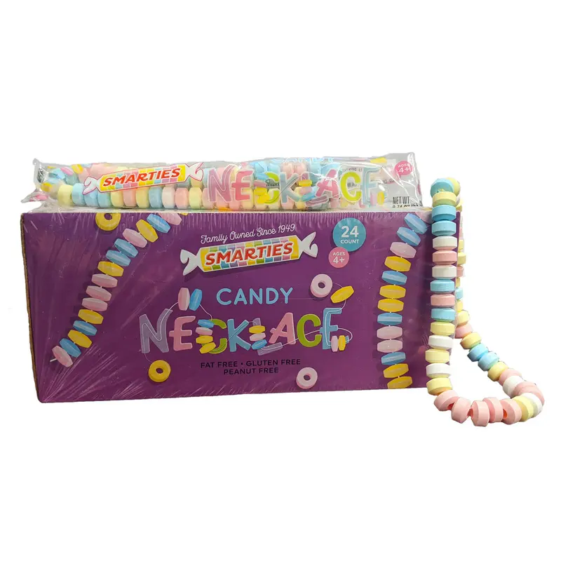 Smarties Candy Necklace .75oz Piece or 24 Count Box